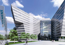 Siemens City: Mit dem firmeninternen Referenzprojekt nimmt Siemens am »Green Building«-Programm der EU teil. 