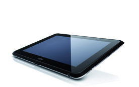 Konkurrenz für Apples iPad bietet Fujitsu ab April mit dem Stylistic Q550.