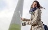Snowboard-Olympiasiegerin Julia-Dujmovits tauft Burgenlands 400. Windrad.