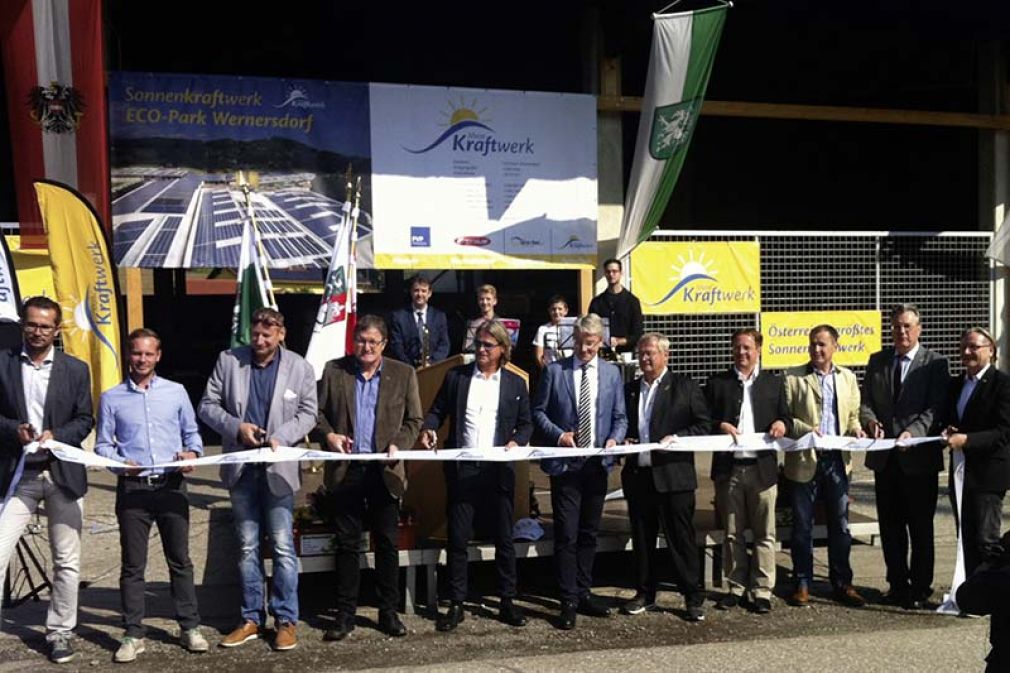 Foto: Die größte PV- Anlage Österreichs mit Bürgerbeteiligung wurde am 4. Oktober in Wernersdorf offiziell eröffnet.