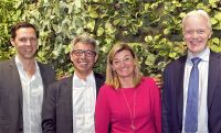 Foto: Markus Reichert, Microsoft Partner Development Manager, Damianos Soumelidis, Nagarro Managing Director, Dorothee Ritz, Microsoft Österreich General Manager, Michel van der Bel, Microsoft EMEA Senior VP.