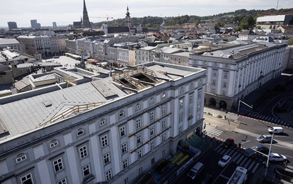 Foto: Die Linzer Brückenkopfgebäude werden nach den Plänen von Architekt Krischanitz ZT GmbH saniert.