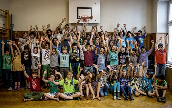 Schülerinnen der Volksschule Kindermanngasse nach ihren ersten Erfahrungen mit Coding.