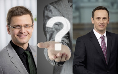 Andreas Wolf, Geschäftsführer Mapei Österreich und Jochen Danninger, Staatssekretär im Finanzministerium (v.l.n.r.).