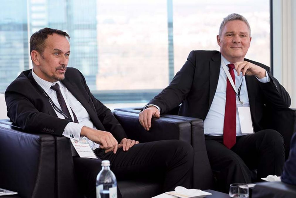 Foto: Daniel Dalle Carbonare und Hans-Peter Klaey: »Sehen die Marktentwicklungen mit Hitachi Vantara als Spezialisten für Datenmanagement und OT sehr optimistisch.«