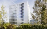 (Foto: Rhomberg Gruppe) Der LifeCycle Tower in Dornbirn ist ein in Modulbauweise errichteter, ressourcenschonender Holz-Hybrid-Hochbau. 