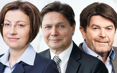 Susanna Zapreva, Wolfgang Anzengruber und August Hirschbichler zu Aussichten und Herausforderungen in der E-Wirtschaft.