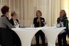 Foto:              Christine           Materazzi-Wagner (Energie-Control, 2. von links), Gudrun Senk (Wien Energie), Karin Mottl (Energiepark Bruck/Leitha) im Gespräch mit Martina Handler (ÖGUT) (links).