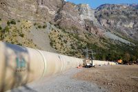 Fertige Rohrleitung in Alto Maipo, Chile, mit Energie-Know-how aus Österreich