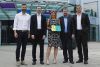 Lukas Keller, Direktor Mittelstand und Vertrieb bei Microsoft Österreich, Johannes Petrowisch, Global Partner &amp; Business Development Manager COPA-DATA, Dorothee Ritz, General Manager Microsoft Österreich, Christian Ekhart, CEO icomedias, und Robert Hutter, CEO PROLOGICS.
