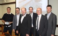 Präsentierten das Abstimmungsergebnis: Konrad Gill (ViARsys, Virtual and Augmented Reality Systems GmbH), Matthias Lichtenthaler (Leiter Digital Government &amp; Innovation BRZ), der Bürgermeister von Scheibbs Franz Aigner, der Vizebürgermeister von Scheibbs Martin Luger, Stadtamtsdirektor Gerhard Nenning, Bauamtsleiter Dietmar Nestelberger 