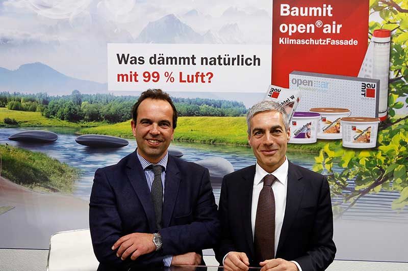  Die Wopfinger Gruppe (im Bild: Robert Schmid und Georg Bursik) übernimmt von Wietersdorfer alle Standorte und Anteile an den Marken Baumit und KEMA.