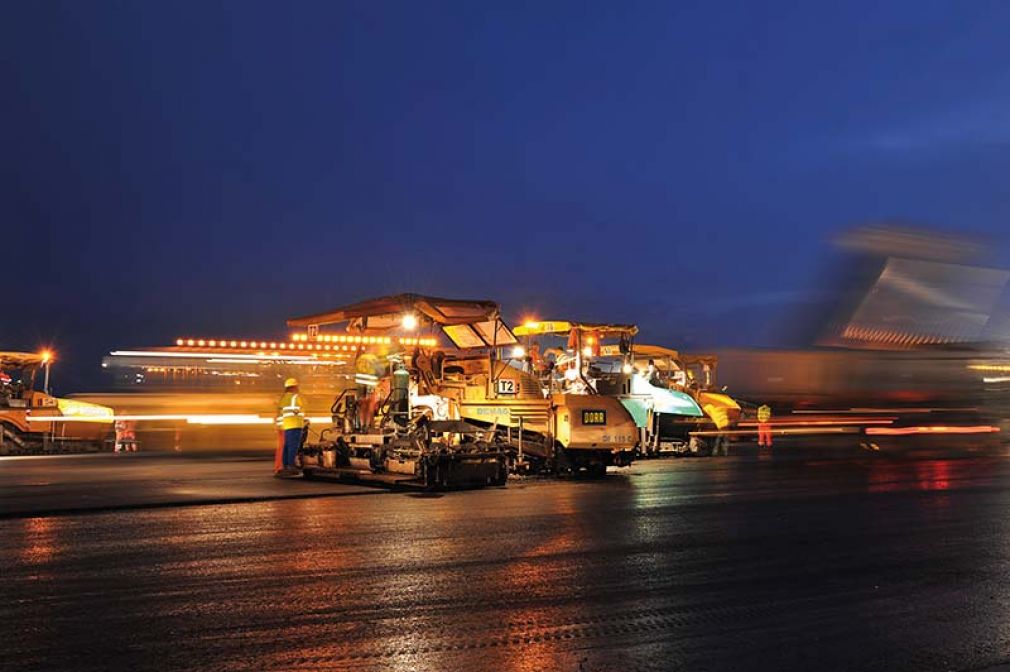 Foto: Digitalisierte Baumaschinen bei A1