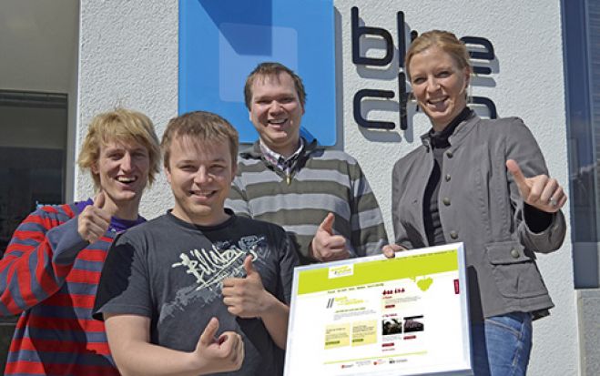 (Foto: BlueChip) Hilfestellung für Jugendliche: Ronald Edermayr, Peter Royer, Manfred  Egger und Marion Eher.