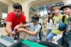 Die UnterstufenschülerInnen konnten am YO!TECH-Infotag an einem Simulator Schweißarbeiten durchführen.