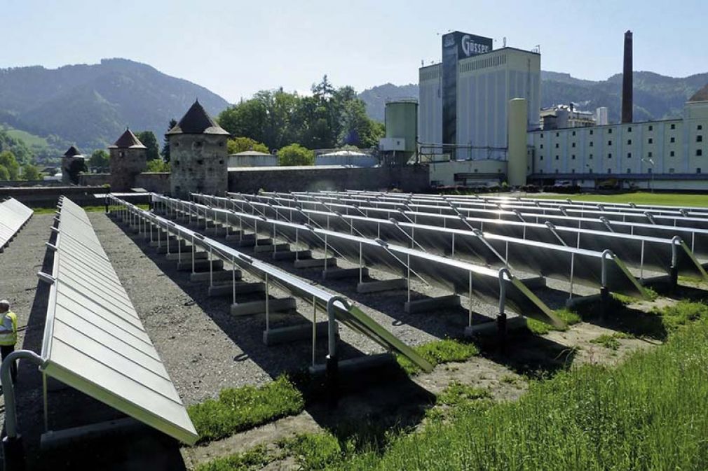 Foto: Die Produktion der Brauerei Göss wird seit 2016 zu 100 % aus erneuerbarer Energie gespeist.