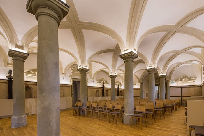 Der ehemalige Pferdestall im Schloss Lamberg wurde als Event-Location aufwendig restauriert. 