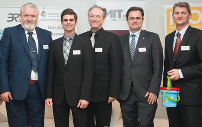 Report-Diskussionrunde mit Johannes Mariel, BRZ; Markus Hofbauer, Bacher Systems; Christian Reiser, Experte für Informationssicherheit; Thomas Bleier, AIT Austrian Institute of Technology; und Christian Fötinger, CSC.