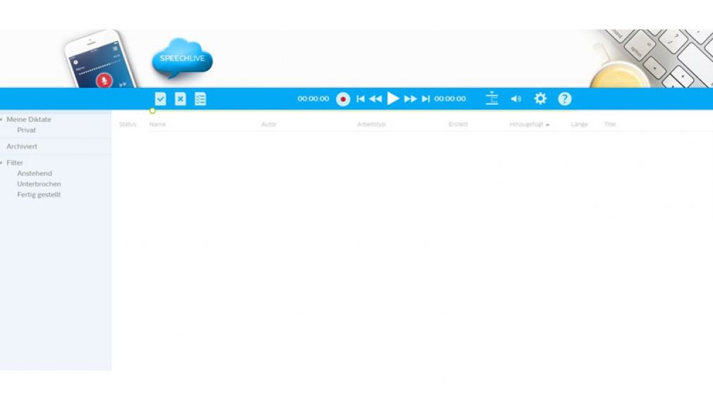 Screenshot Webrecorder: Bild: Speech Processing Solutions