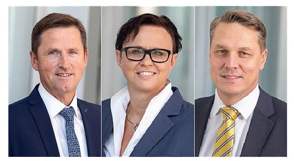 Neu seit 1.1.2020: Abteilungsleiter Netzregion und Prokurist Johann Göschlberger, Abteilungsleiterin Netzwirtschaft und Prokuristin Margit Reiter, Abteilungsleiter Netztechnik Tobias Danninger.
