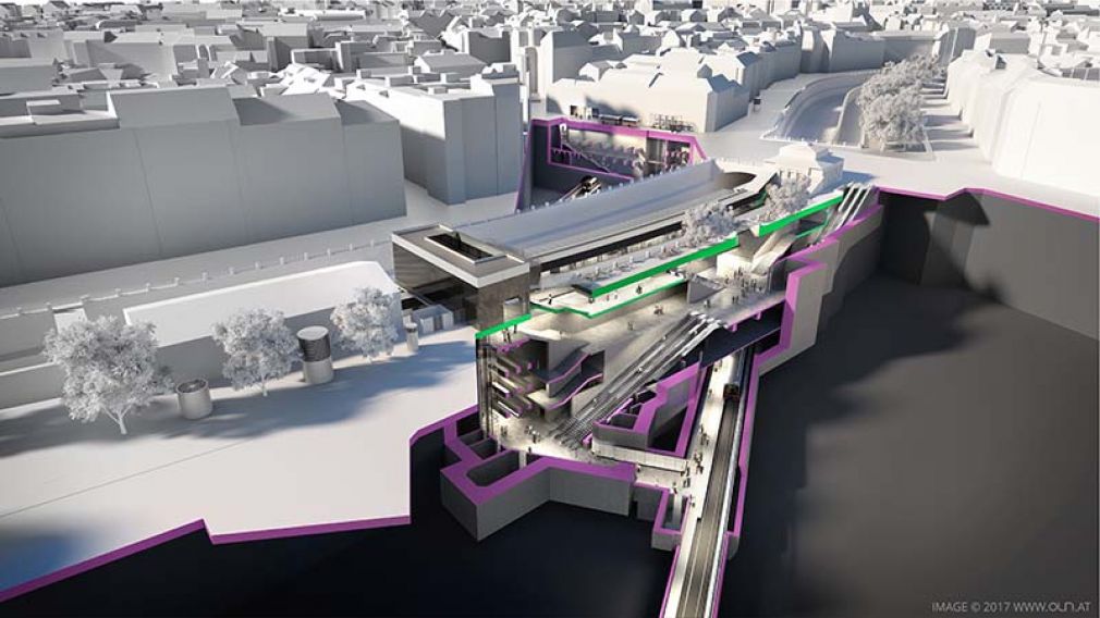 Foto: Visualisierung der U2-Station Pilgramgasse