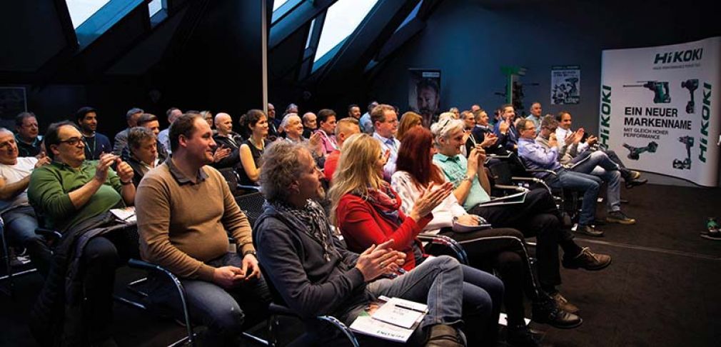 Foto: Händler-Präsentation der neuen HiKOKI Technologien.