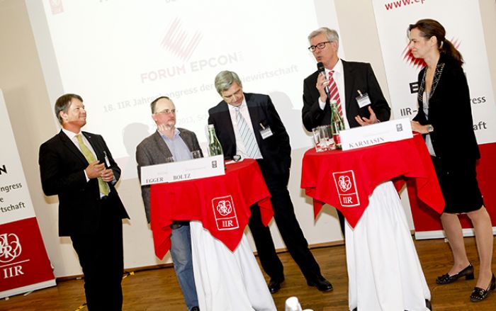 Gerhard Marterbauer (Deloitte Österreich), Reinhard Haas (TU Wien), Hermann Egger, (KELAG), Walter Boltz, (Energie-Control Austria) und Sophie Karmasin.