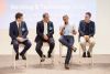 Foto: Moderator Martin Szelgrad, Report, mit den Fintech-Unternehmern Marco Selva, André M. Bajorat und den israelischen API-Schnittstellen-Experten Gil Cohen.