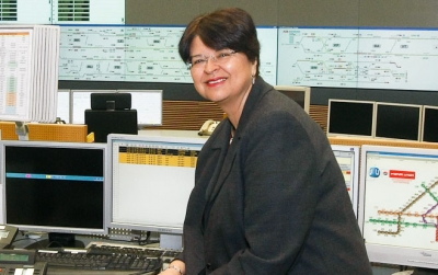 Renate Brauner in U-Bahn-Zentrale.