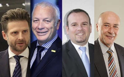 V.l.n.r.: Walter Tribert (Ringer), Christian Sorko (Peri), Walter Schneeweiss (Doka), Gerald Schönthaler (Hünnebeck), Gerhard Wagner (Meva).