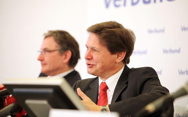 (Foto: Verbund) Verbund-Chef Wolfgang Anzengruber hat Grund zur Freude: 2013 wird das beste Jahr der Unternehmensgeschichte. 