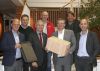 Foto: Franz Kolnerberger (Vorstand TONDACH Österreich), Franz Oswald (Leiter Produktion TONDACH Gleinstätten AG), BM Alois Stöger, Karl Heinz Zirngast (Betriebsratsvorsitzender TONDACH Gleinstätten AG), Mag. Christian Weinhapl (Geschäftsführer Wienerberger Österreich), NR Josef Muchitsch, Mag. Gerhard Hanke (Vorstand TONDACH AG).