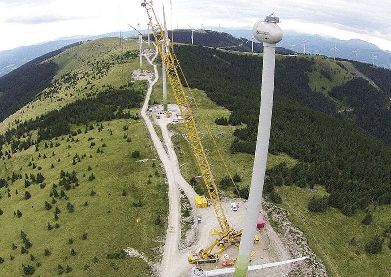 Windpark Pretul: Blick vom Grazer Stuhleck.