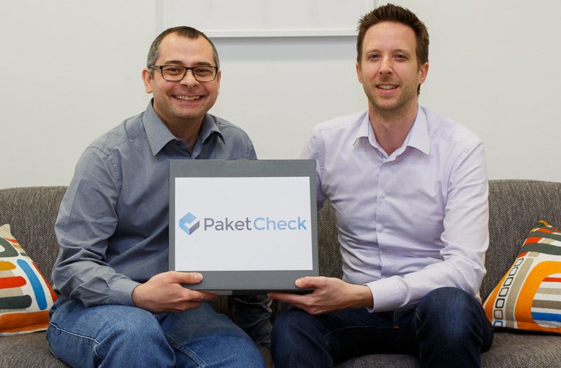 Die PaketCheck Gründer Harald Kovacs und Gernot Singer.