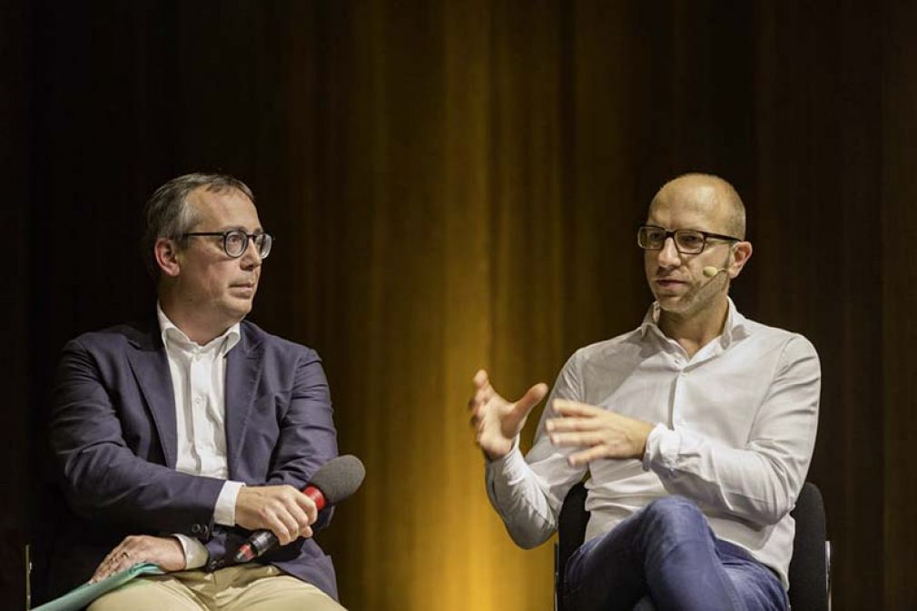 Foto: Gerhard Humpeler, Julius Blum GmbH, und Stadtplaner Christoph Andexlinger diskutierten am 18. Oktober im vorarlberg museum in Bregenz.