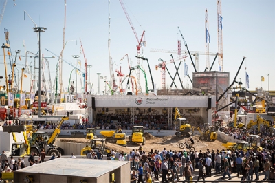Foto: das Freigelände der bauma 2013