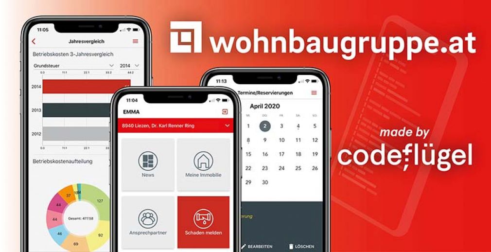 Foto: Effektives Bauträgertool: Die CodeFlügel-App vernetzt Eigentümer, Mieter, Mitarbeiter und Auftragnehmer.