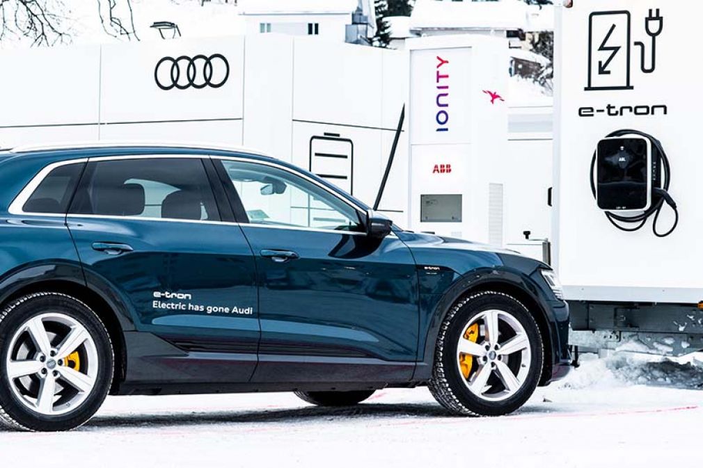 In Elektro-Limousinen zum WEF mit ABB, Audi und IONITY