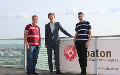 Backupservice aus der Wolke: Christoph Jäger, Leitung Hosting &amp; Server abaton, Bernhard Jungwirth, ÖIAT, Herbert Sojnik, Geschäftsführer abaton.