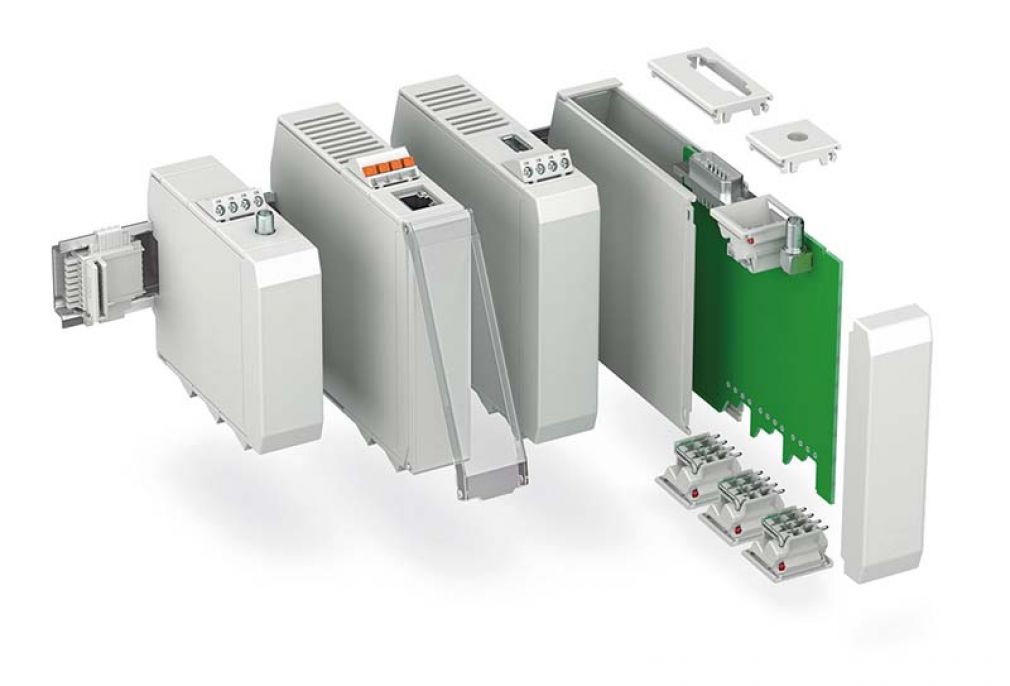 Die Elektronikgehäuse der Serie ICS von Phoenix Contact lassen sich flexibel an Anforderungen anpassen.