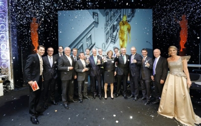 Konfettiregen für die Preisträger der diesjährigen victor Gala in Baden.