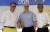Voll auf die Wolke eingestellt Paul Haberfellner und Damianos Soumelidis, Nagarro, mit Hannes Gutmeier (Mi.), conwert.