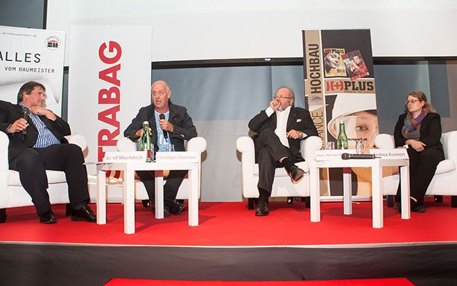 Mehr als 200 Gäste folgten der Einladung in den Gironcoli-Kristall im Strabag-Haus zur Jubiläumsveranstaltung &quot;10 jahre Enquete Chance Hochbau&quot;.
