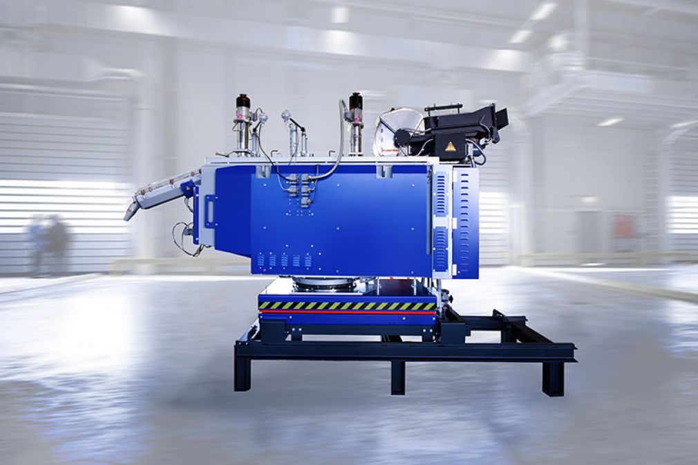 Der Schmelz- und Dosierofen "MDO250E" von Rauch Furnace Technology.