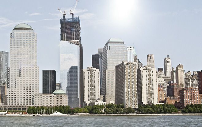 (Foto: Doka) In die Neu- und Weiterentwicklungen bei Doka fließen Erfahrungen von Bauprojekten aus aller Welt, darunter das World Trade Center in New York (Bild) , der Lotte World Tower im südkoreanischen Busan oder die Tverlandsbrua in der norwegischen See.  