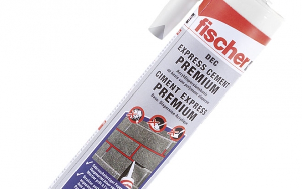 Der neue gebrauchsfertige, spritzbare Reparaturmörtel fischer Express Cement Premium ist der universelle Problemlöser für viele Baustoffe.