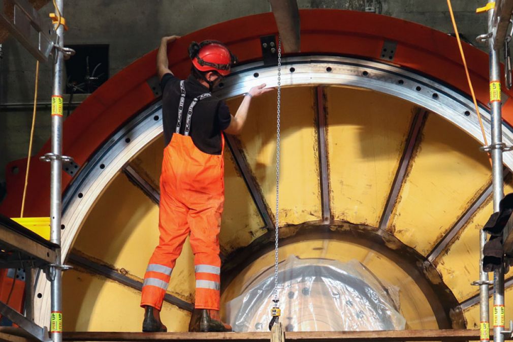 Revisionarbeiten im Kraftwerk Bischofshofen. Foto: Salzburg AG