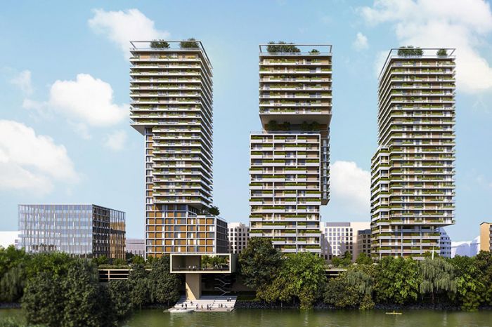 Entworfen vom renommierten Architektenteam Henke Schreieck, setzt TrIIIple auf die Kombination aus Wohn-, Arbeits- und Lebensraum in unmittelbarer Nähe von Donaukanal und Prater, zwei der beliebtesten Erholungsgebiete Wiens.