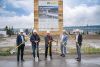 Foto: Spatenstich mit Ronald Neuhold (Sto/Leiter Finanzen), Baumeister Peter Bernsteiner, Alois Felber (Sto/Leiter Logistik-, Produktion), Günther Albel (Bürgermeister Villach) und Walter Wiedenbauer (Geschäftsführer Sto).