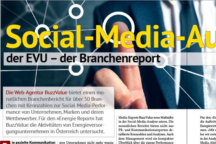 Social-Media-Ranking im Energie Report: Bei der Zahl der Facebook-Fans liegt die EVN deutlich voran, gefolgt von den Social-Media-Communities der Kärntner, Salzburger und Wiener – Verbund und Wien Energie.